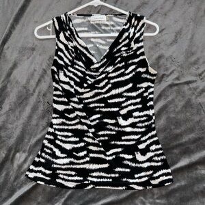 Zebra print Calvin Klein sleeveless top